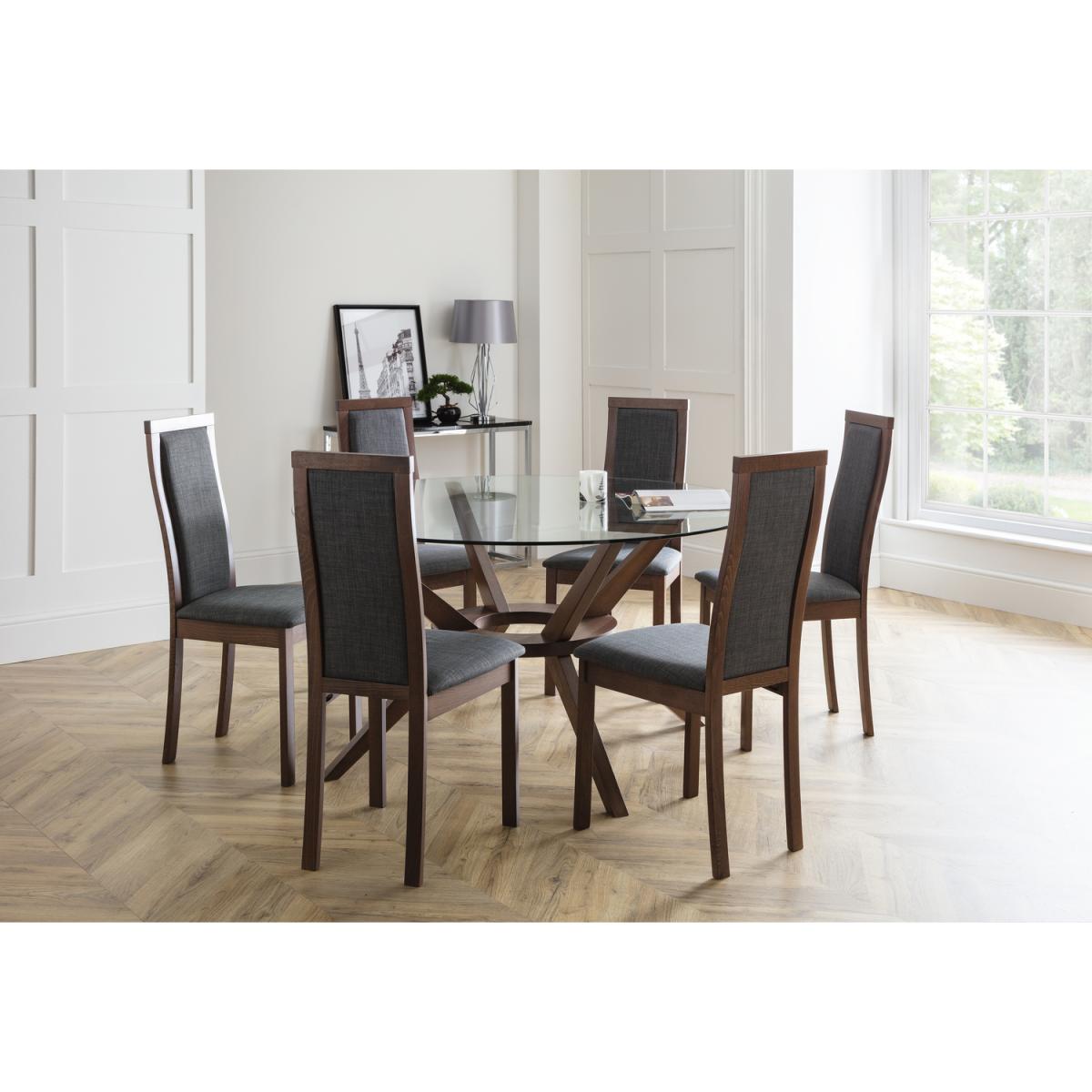 Set Of 2 Melrose Chairs - Grey/Walnut – image 2