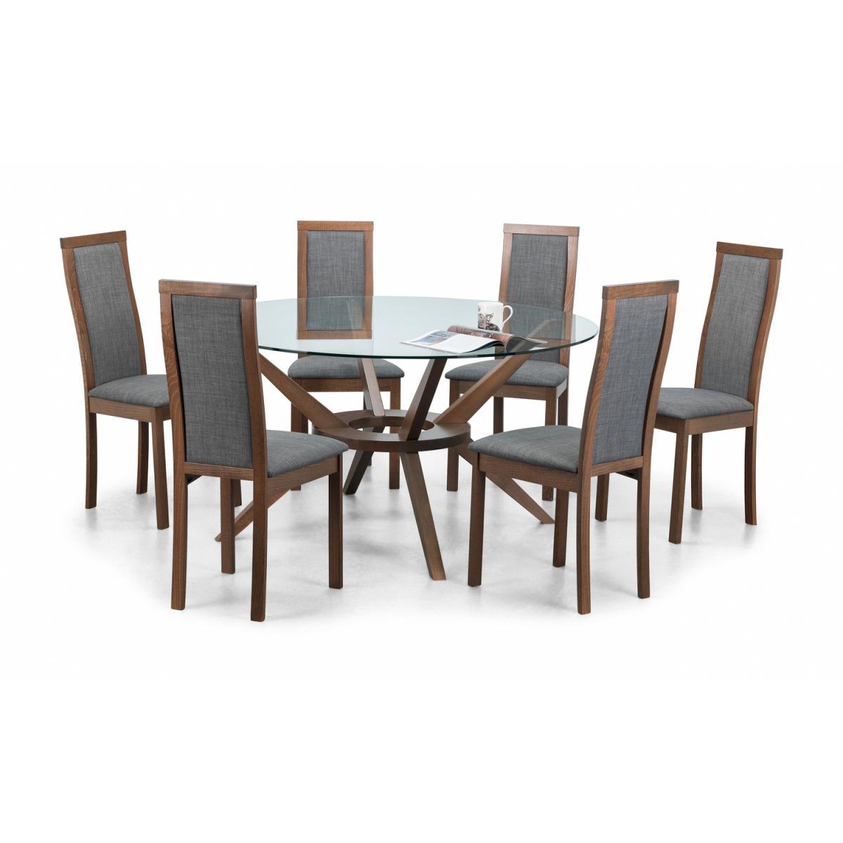 Set Of 2 Melrose Chairs - Grey/Walnut – image 5