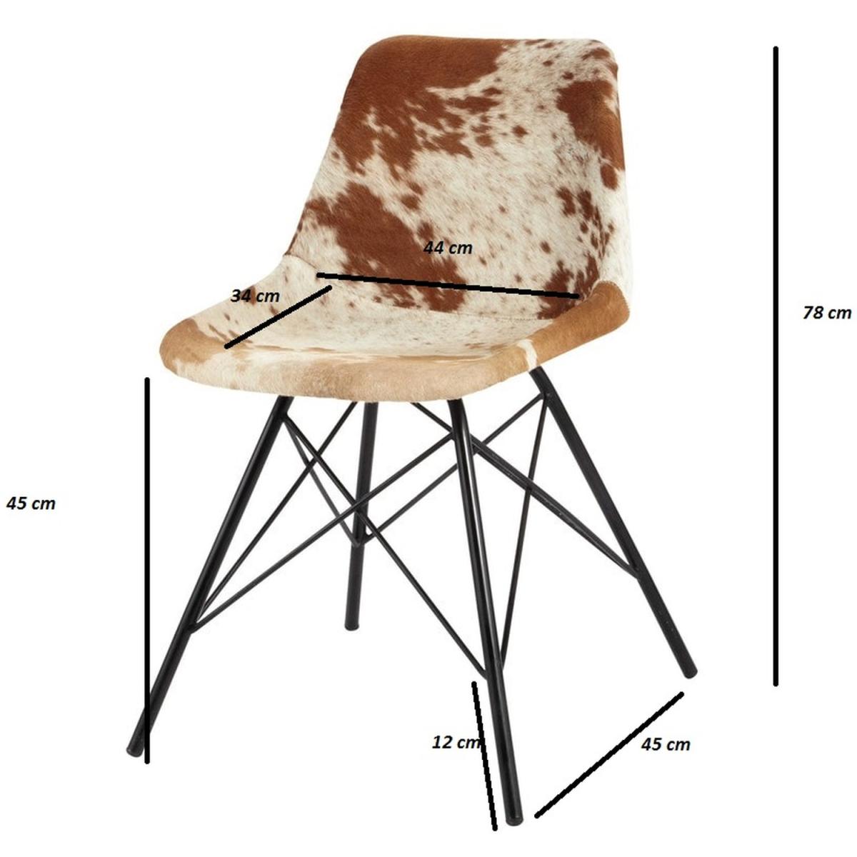 Akasaki Cowhide Leather Dining Chair Set of 2 - Brown – image 3