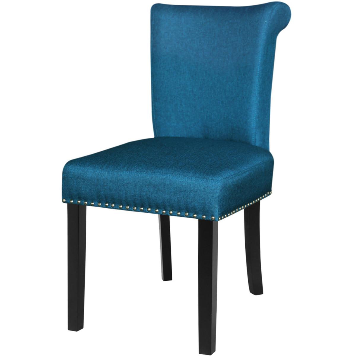 Linen Comfy Dining Chairs Set - Blue – image 3