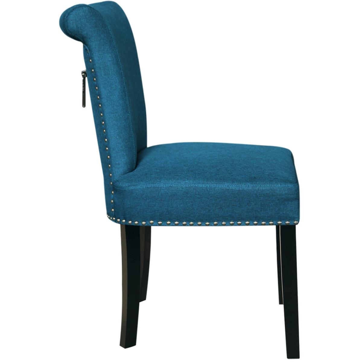 Linen Comfy Dining Chairs Set - Blue – image 4