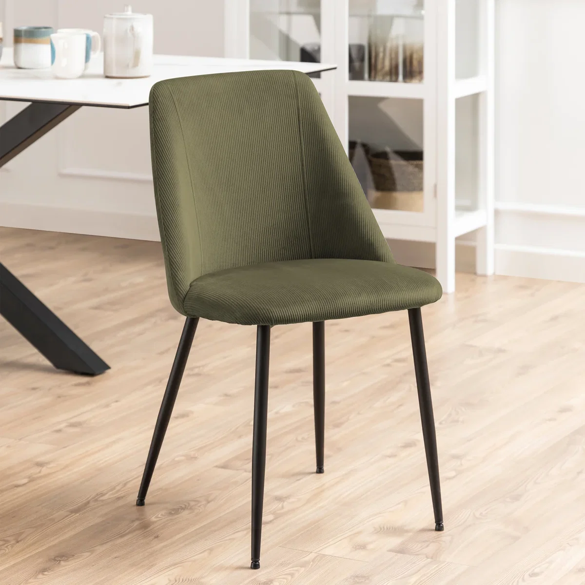Ines Dining chair in Olive Green Set of 4 - Olive Green – image 2