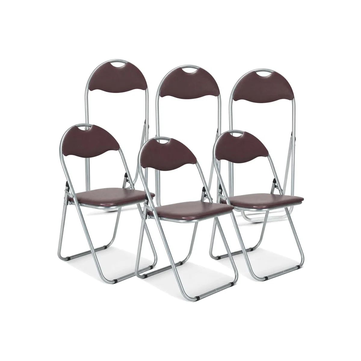 Candy Folding Dining Chair - Brown / 6 – image 1
