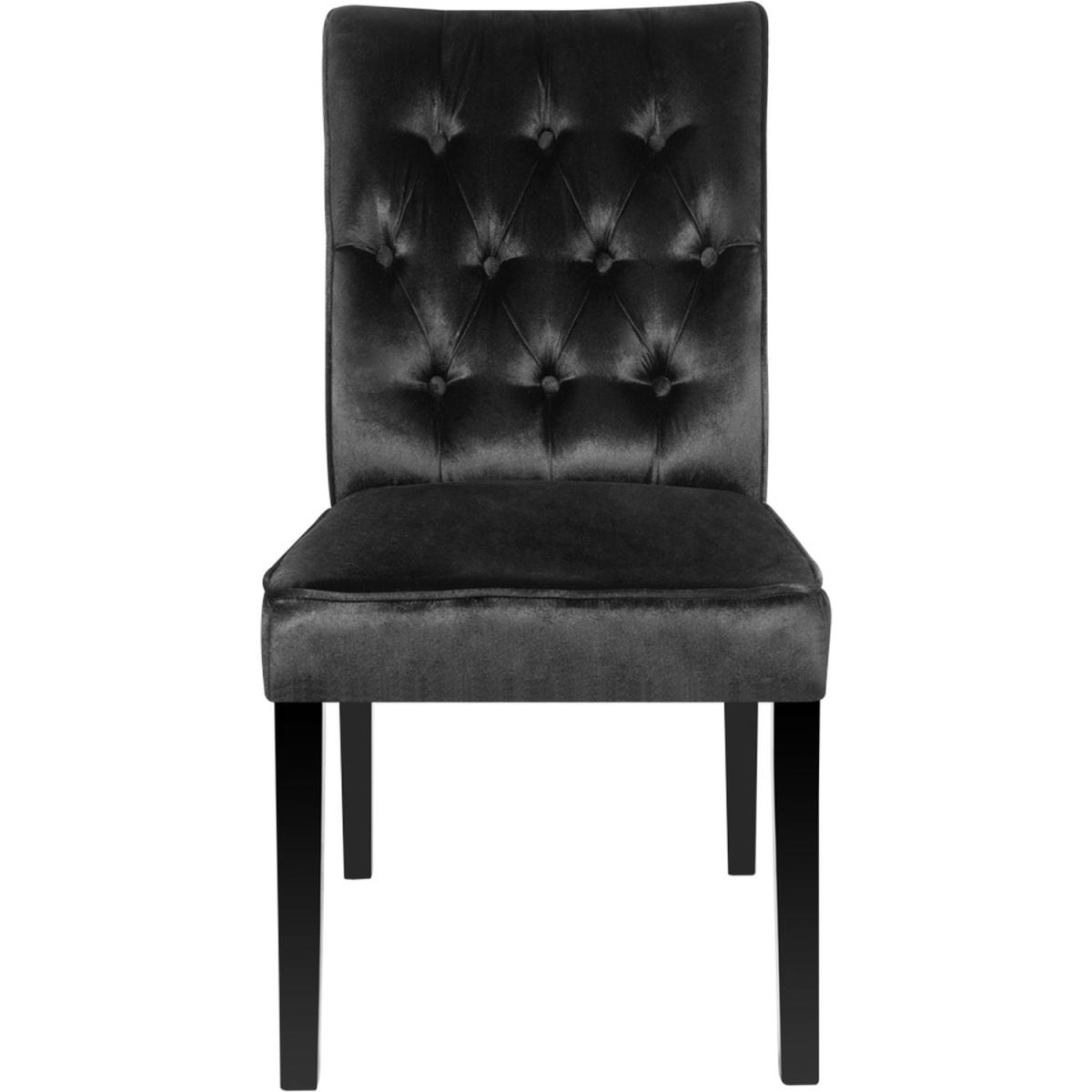 Crushed Velvet Side Chair Set Of 2 - Black – image 2