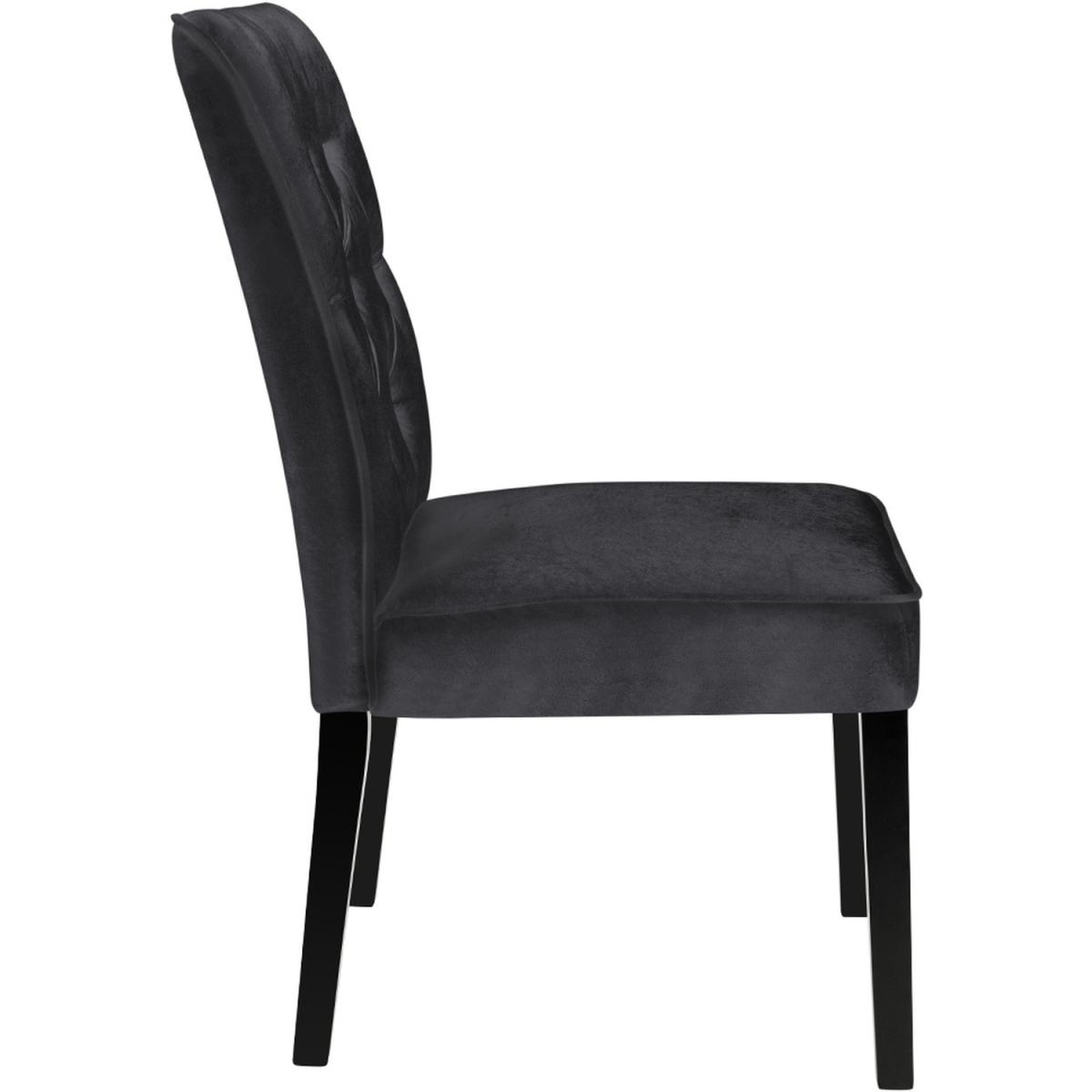 Crushed Velvet Side Chair Set Of 2 - Black – image 4