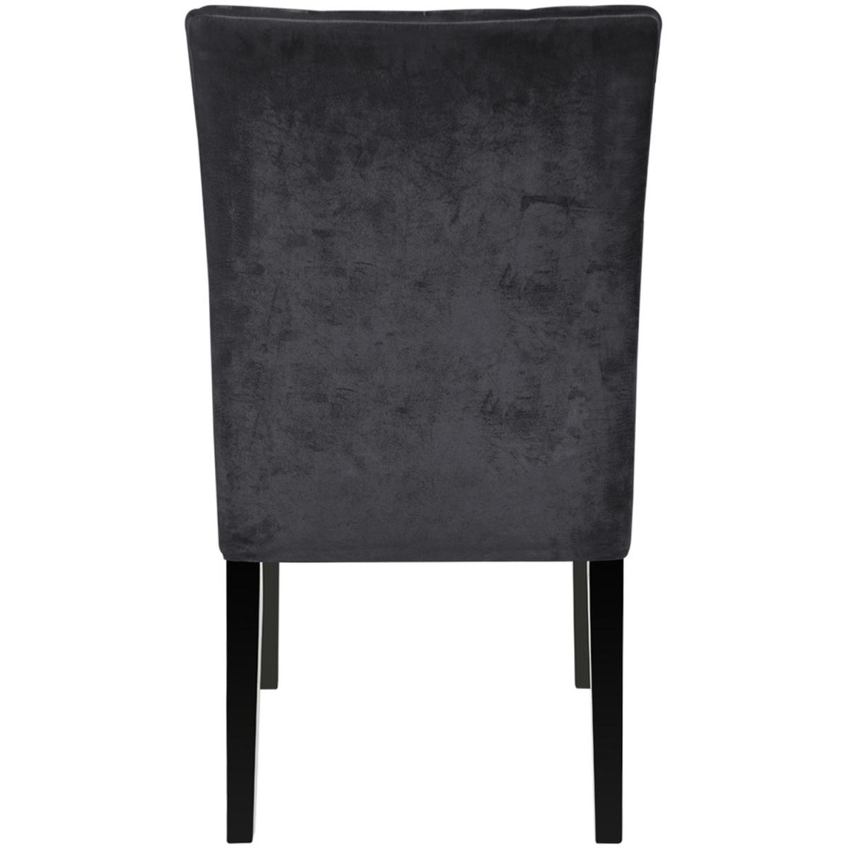 Crushed Velvet Side Chair Set Of 2 - Black – image 5