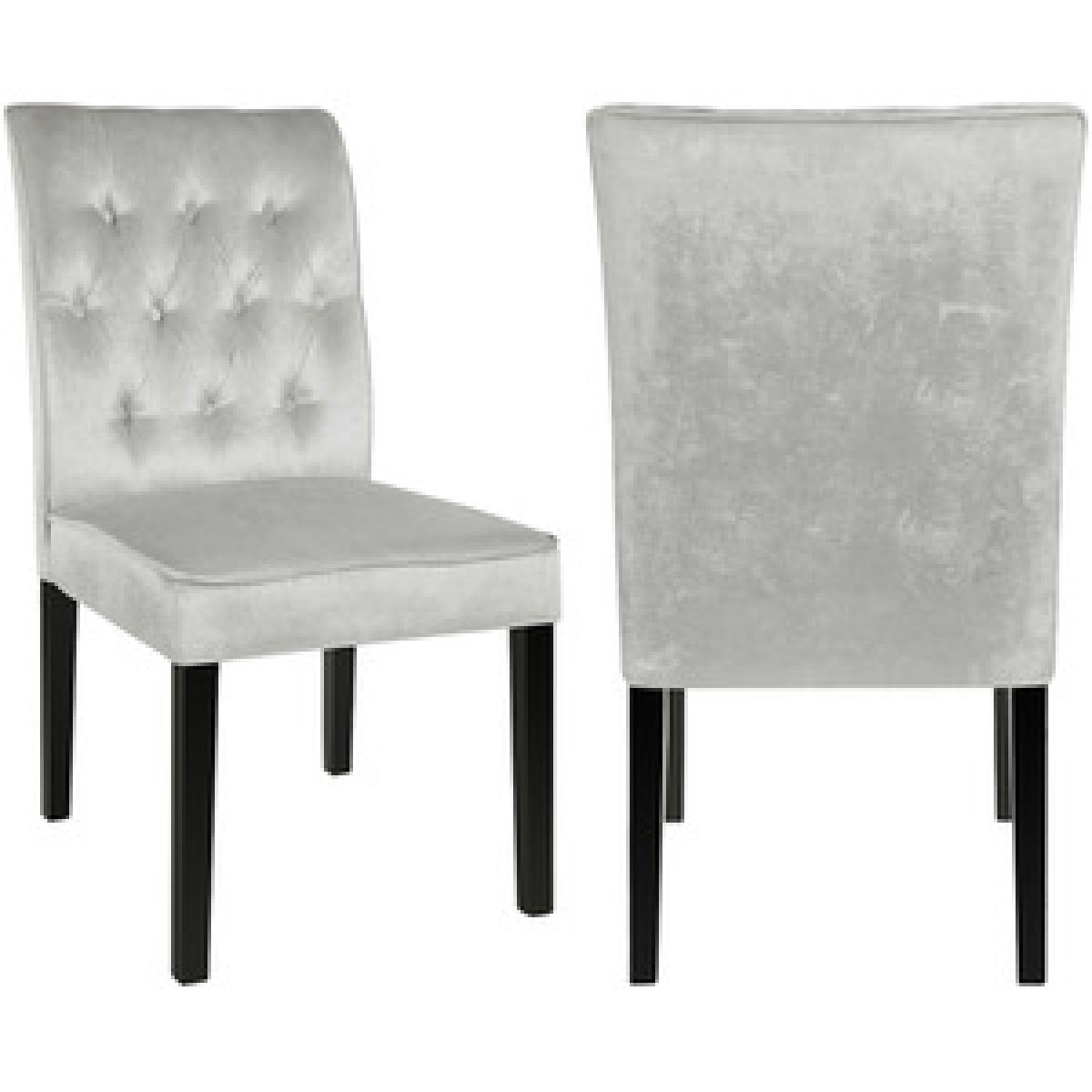 Crushed Velvet Side Chair Set Of 2 - Black – image 8
