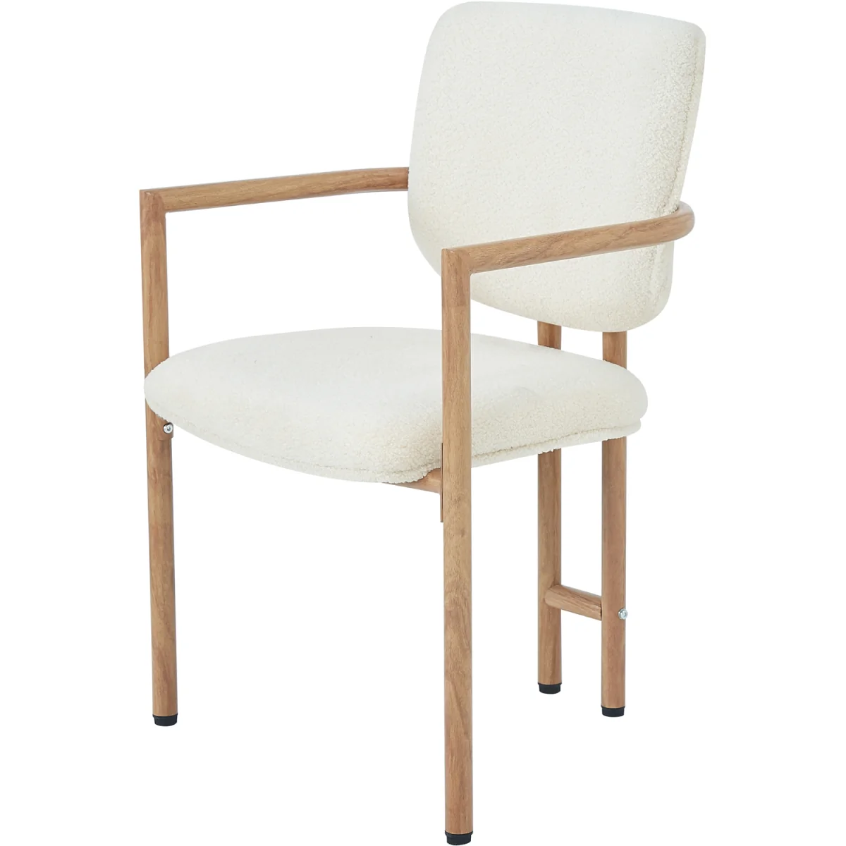 AKA Bouclé Dining Chairs with Metal Legs, Natural Wood Colour, Set of 2 - Natural – image 7