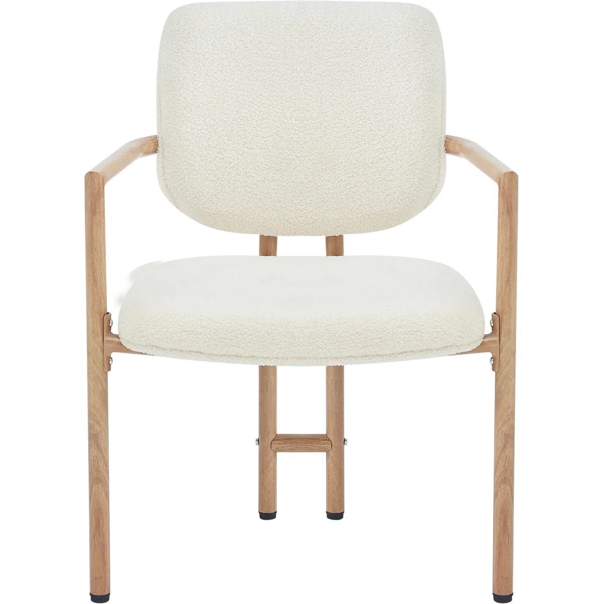 AKA Bouclé Dining Chairs with Metal Legs, Natural Wood Colour, Set of 2 - Natural – image 8