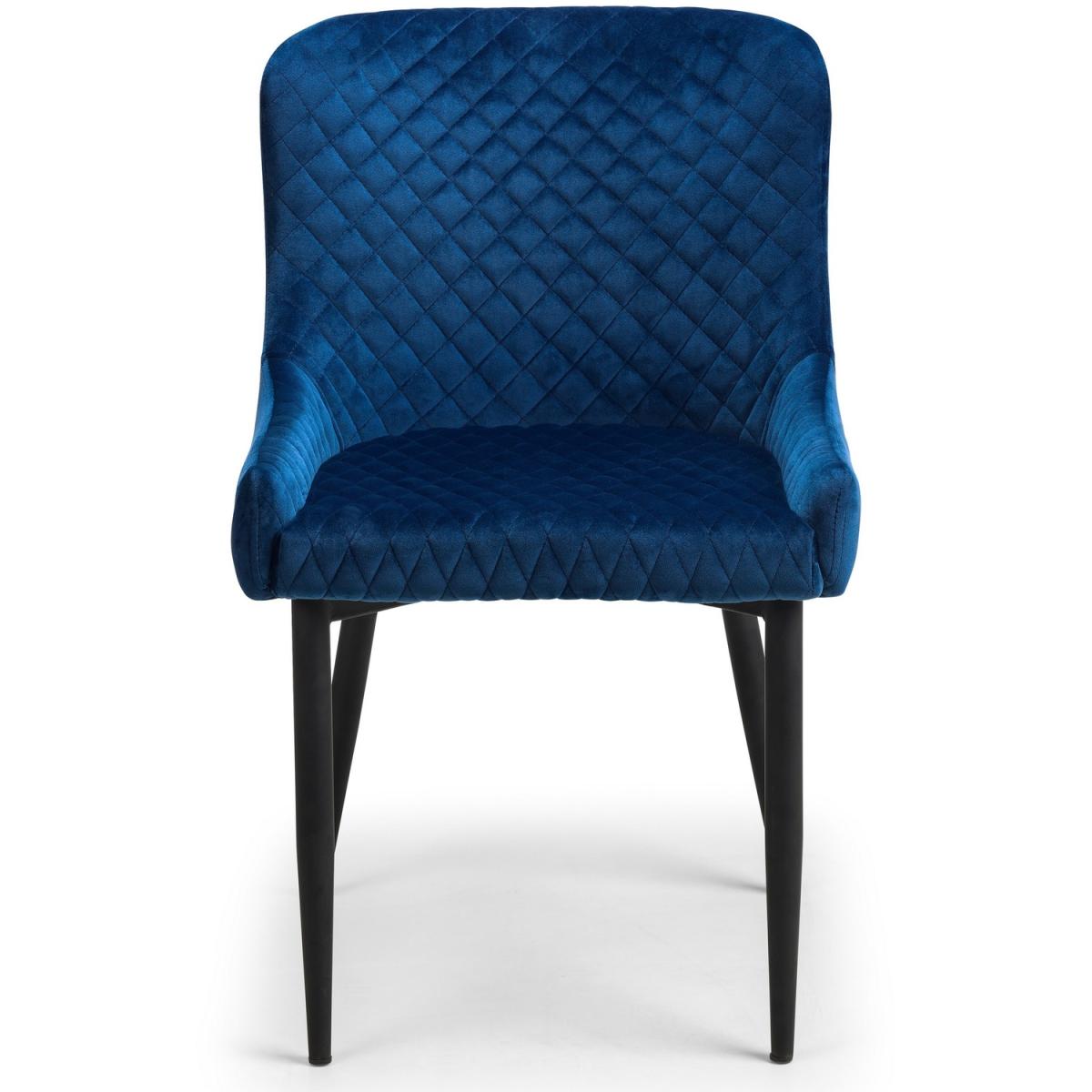 Set Of 2 Luxe Velvet Dining Chairs - Blue - Blue – image 5