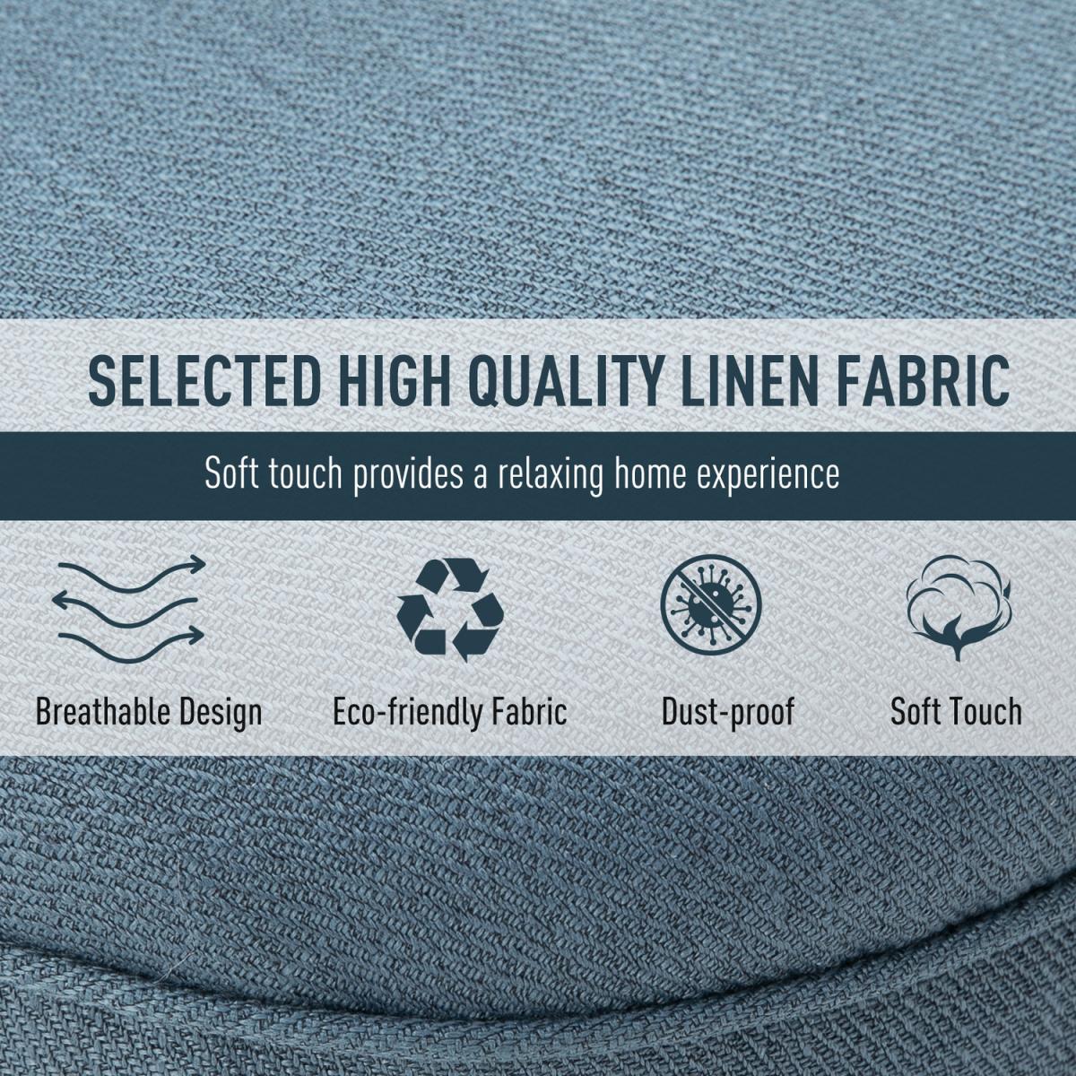Fabric Single Sofa Dining Chair with Pillow - Grey – image 12