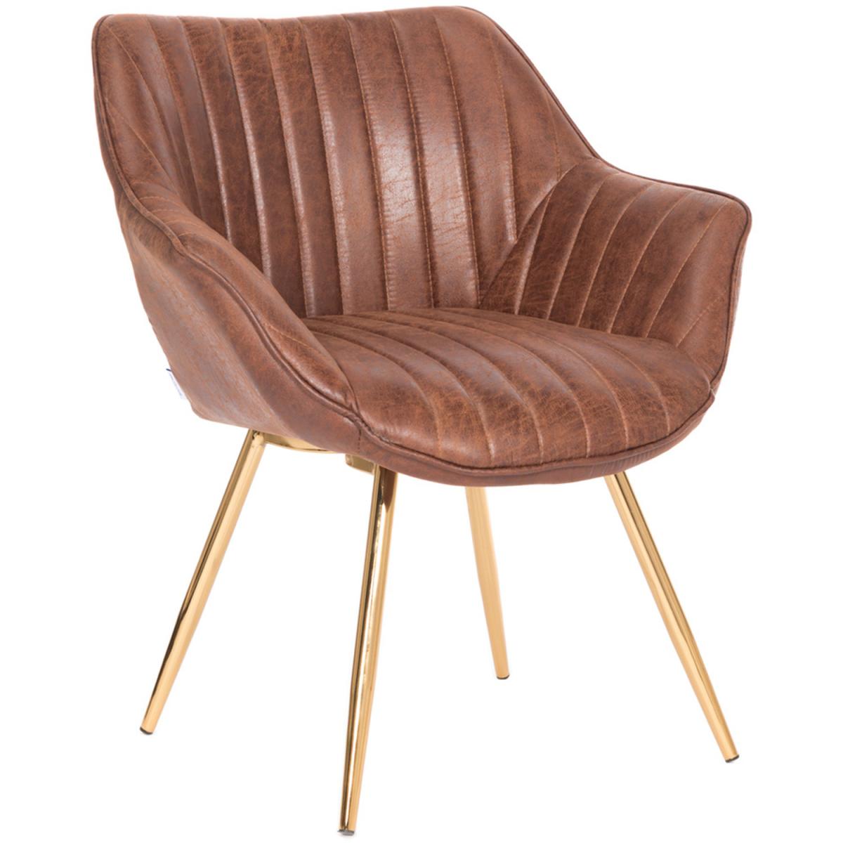 Leather Accent Dining Chair - Brown – image 2