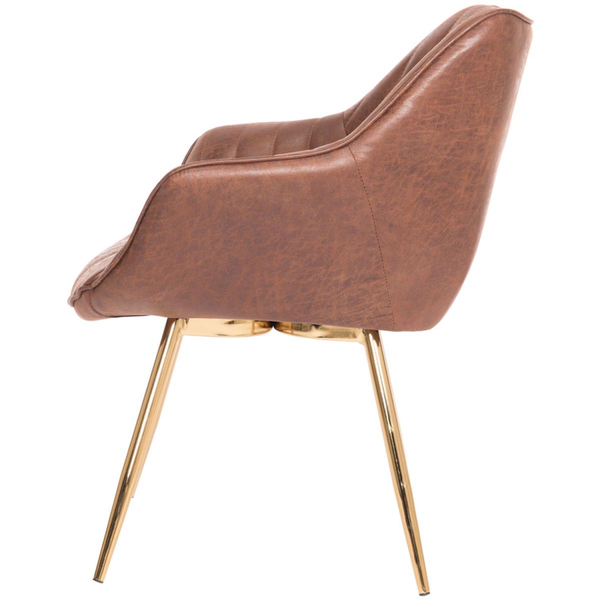 Leather Accent Dining Chair - Brown – image 4