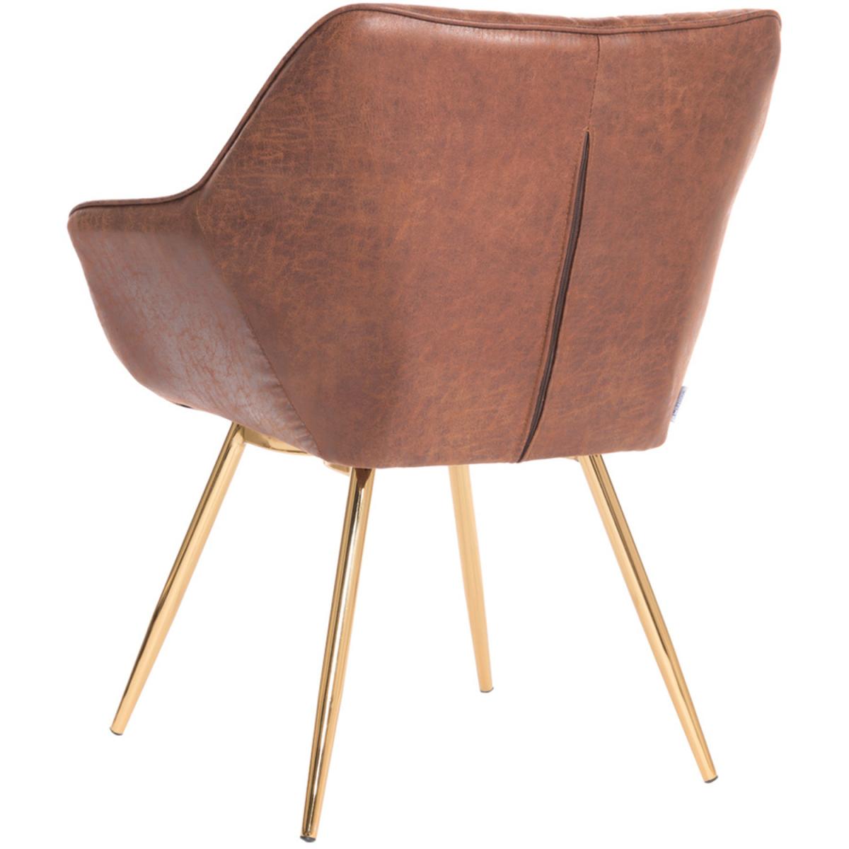 Leather Accent Dining Chair - Brown – image 5