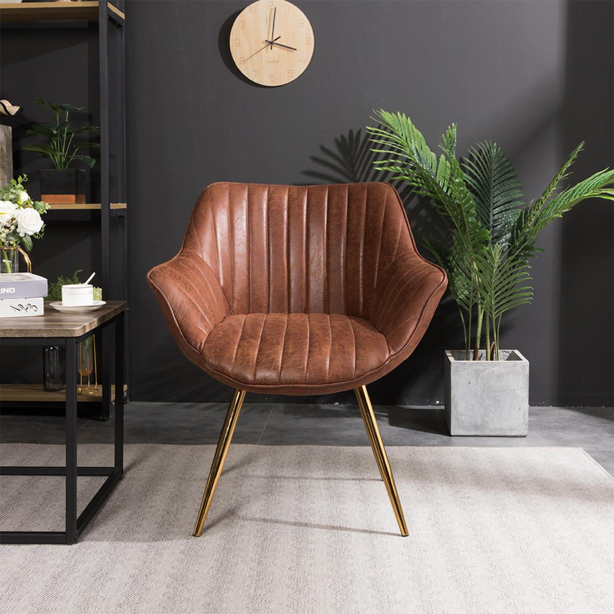 Leather Accent Dining Chair - Brown – image 6