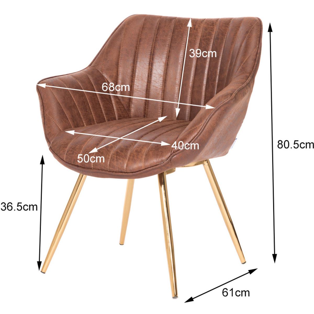 Leather Accent Dining Chair - Brown – image 7