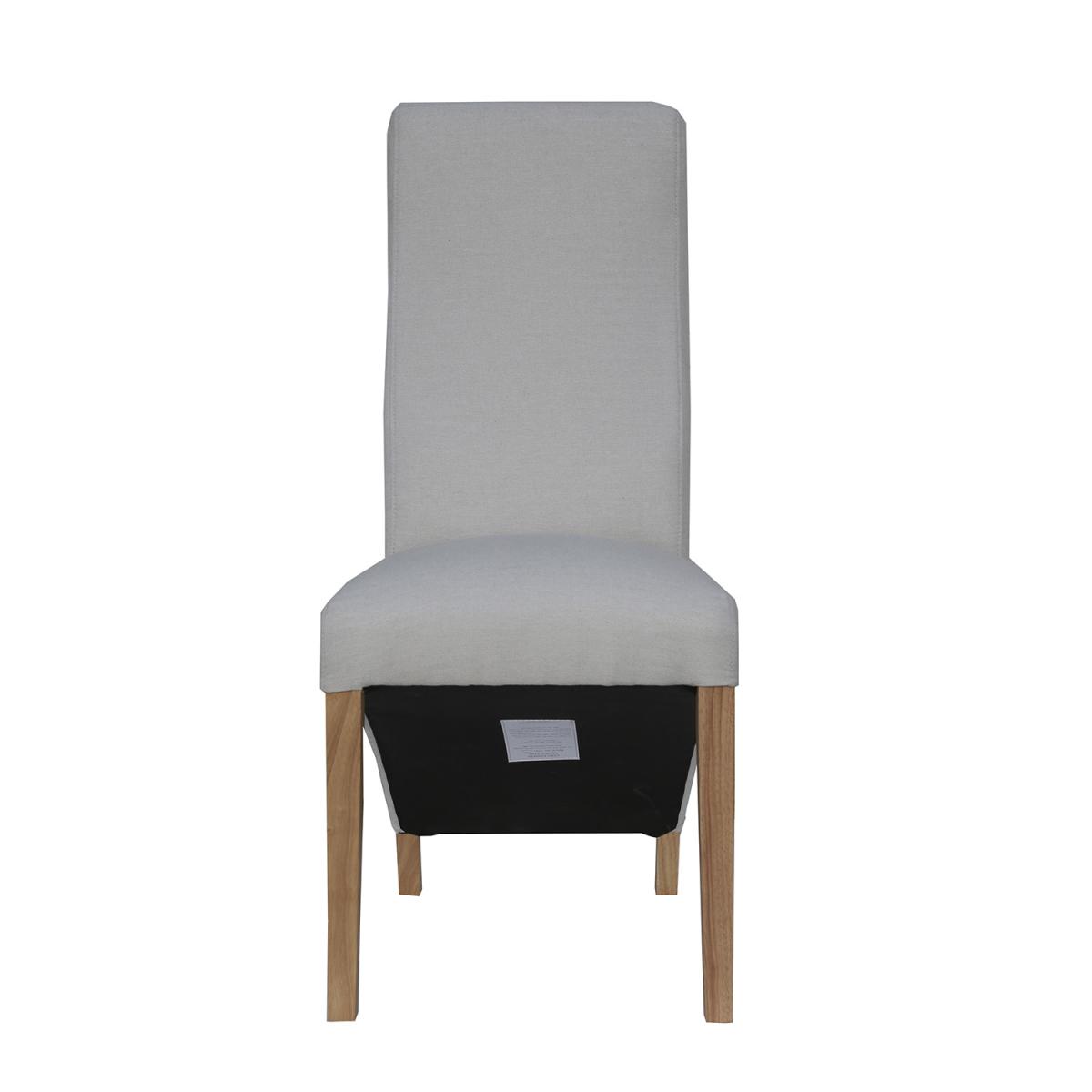 Pair of Wave Back Fabric Dining Chair  - Dark Grey – image 7