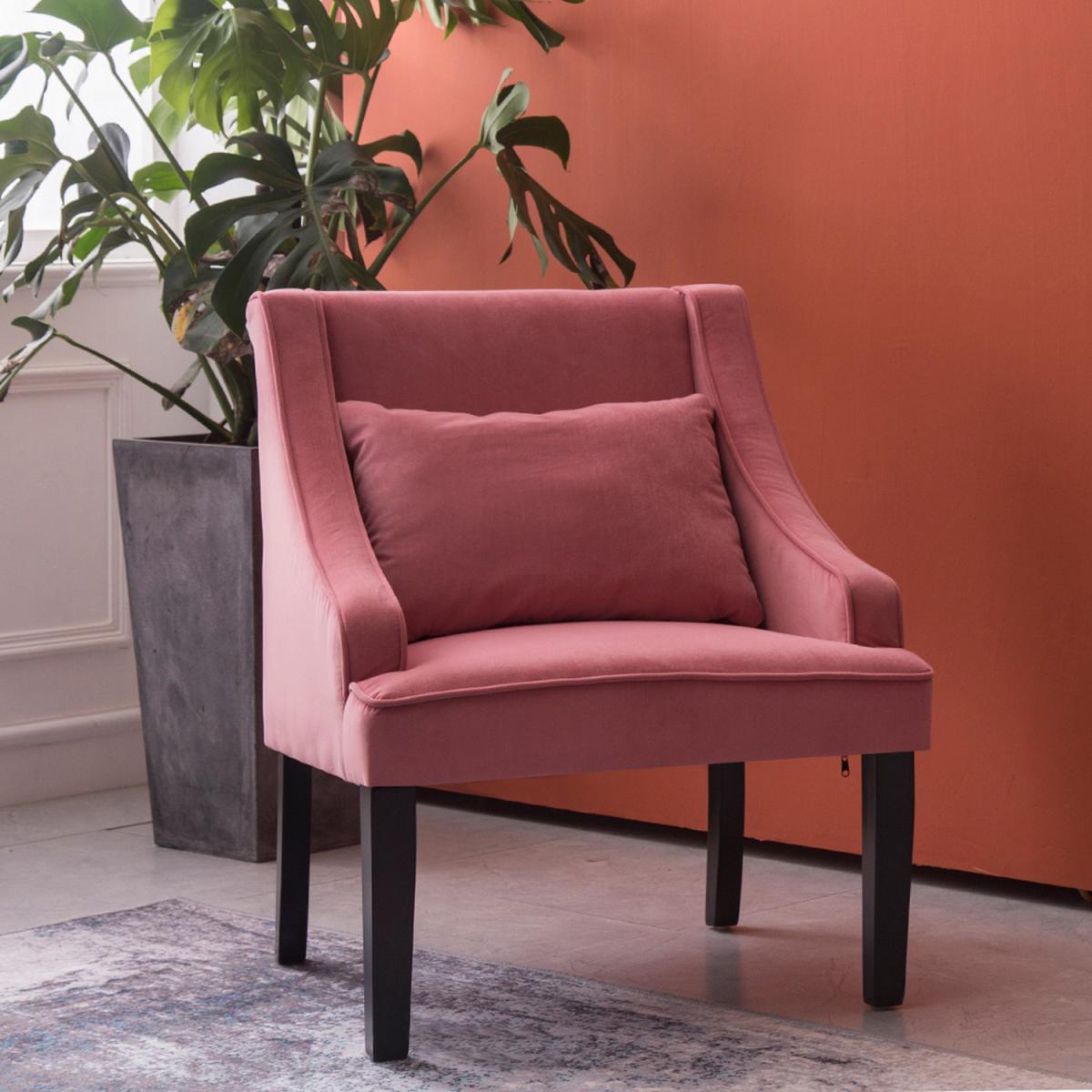 Velvet Accent Dining Chair - Pink – image 5