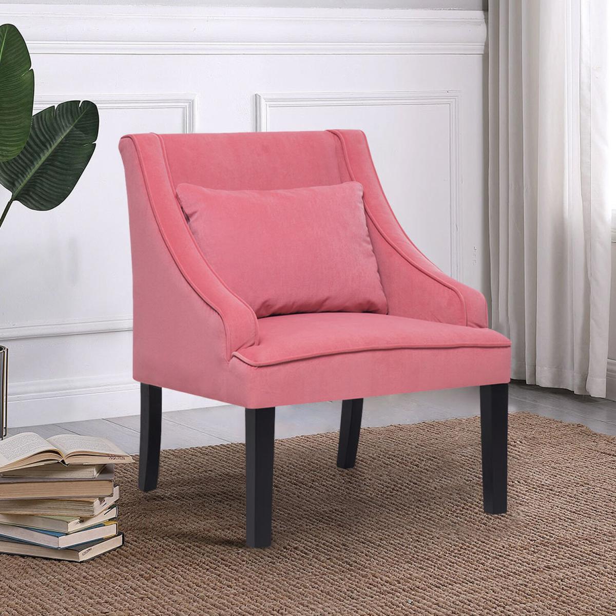 Velvet Accent Dining Chair - Pink – image 7