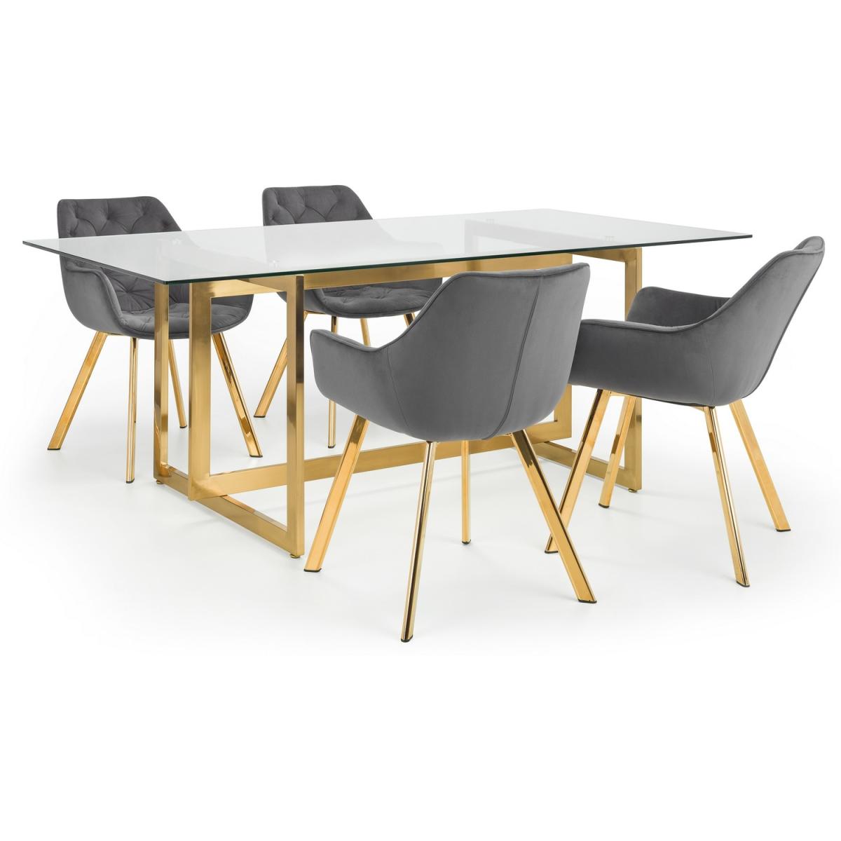 Set Of 2 Lorenzo Dining Chairs - Grey - Grey – image 2
