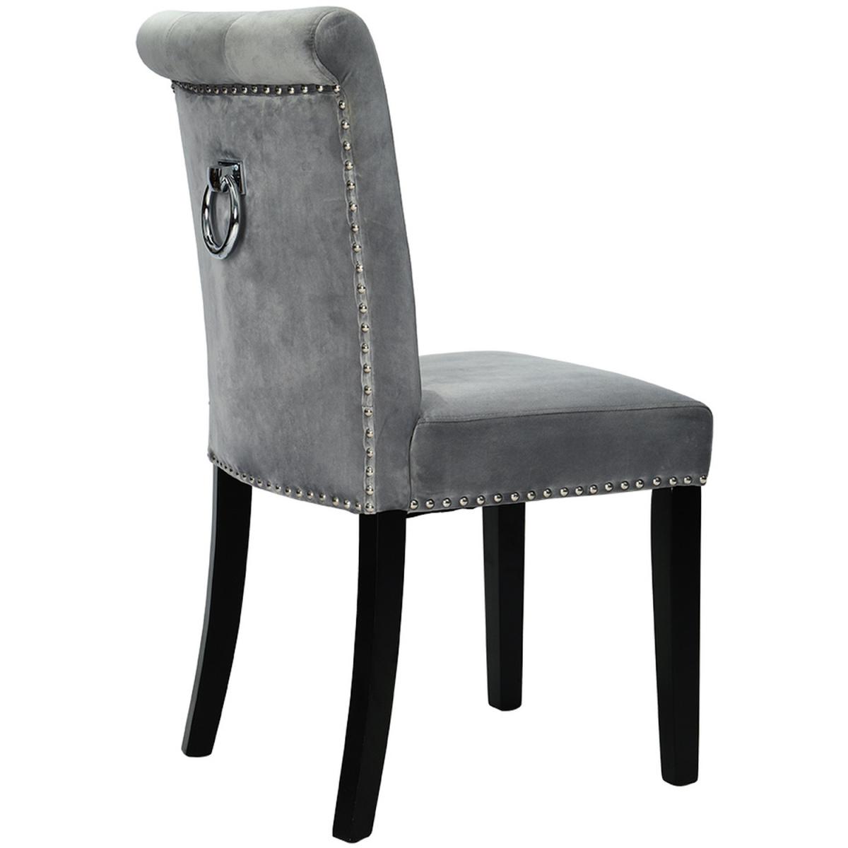 Leisure Velvet Chairs - Light Grey – image 3