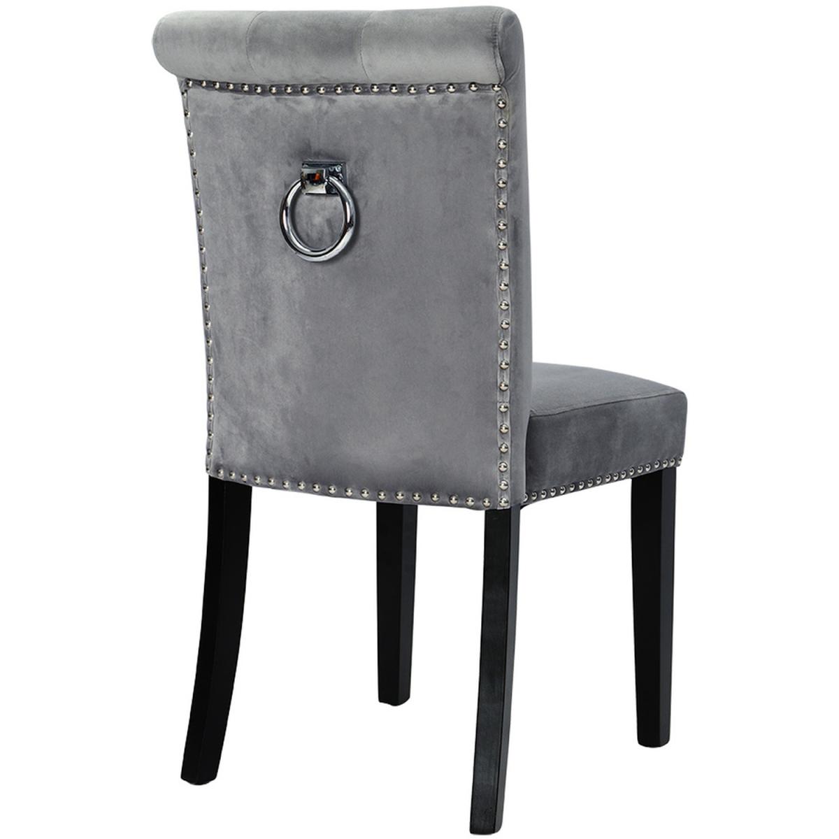 Leisure Velvet Chairs - Light Grey – image 4
