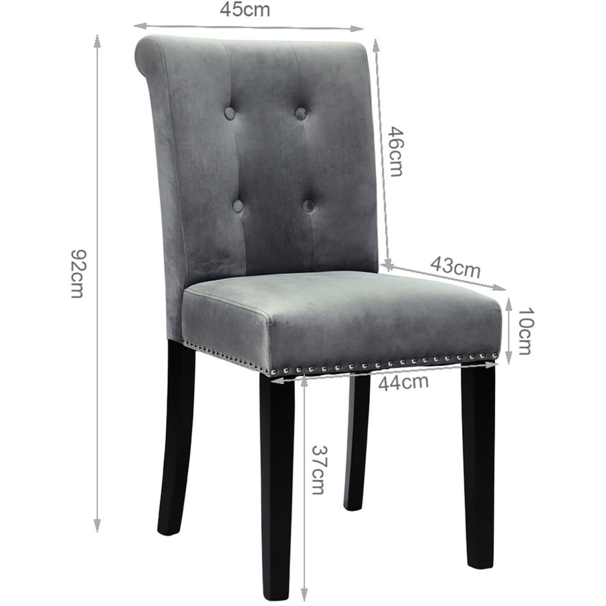 Leisure Velvet Chairs - Light Grey – image 6