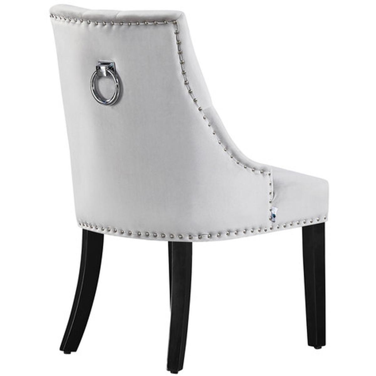 Windsor LUX Velvet Dining Chair Single - Light Grey – image 3