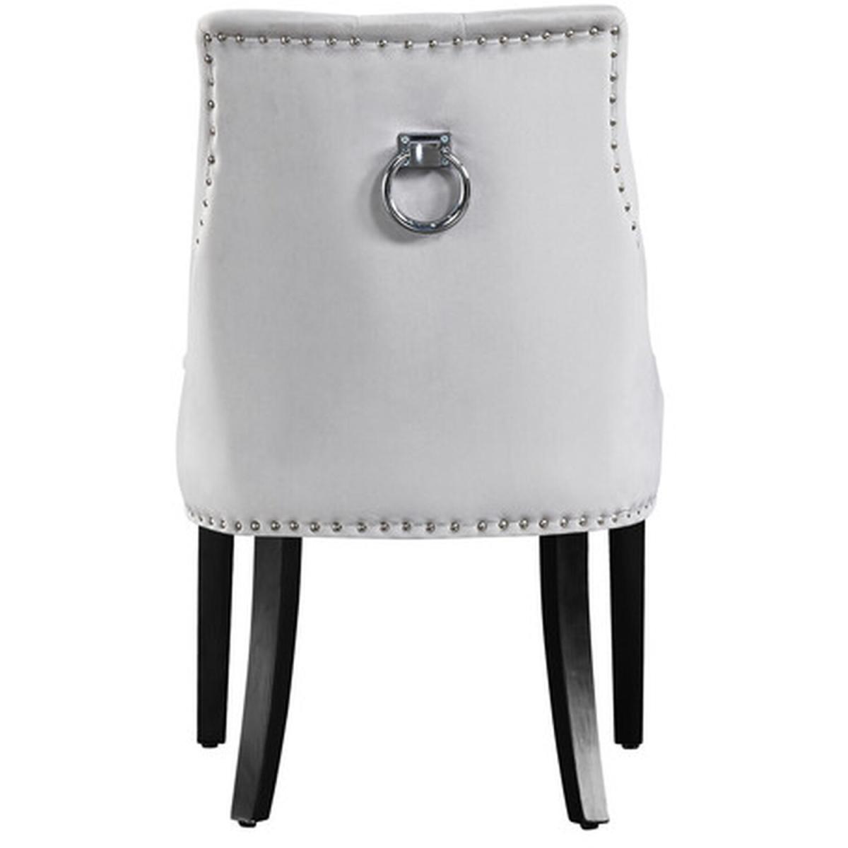 Windsor LUX Velvet Dining Chair Single - Light Grey – image 4