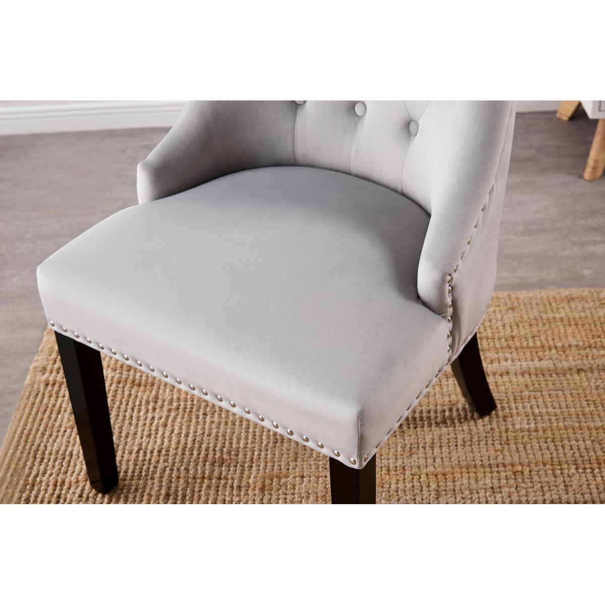 Windsor LUX Velvet Dining Chair Single - Light Grey – image 6