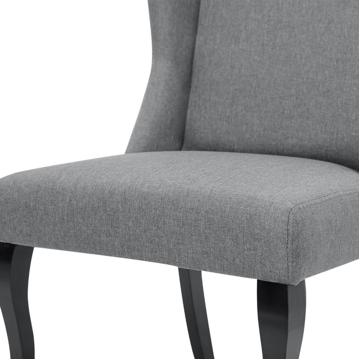 Linen Dining Chair Set Of 2 - Grey – image 4