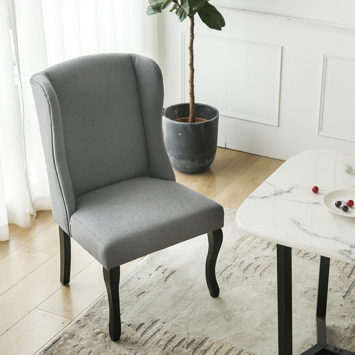 Linen Dining Chair Set Of 2 - Grey – image 6