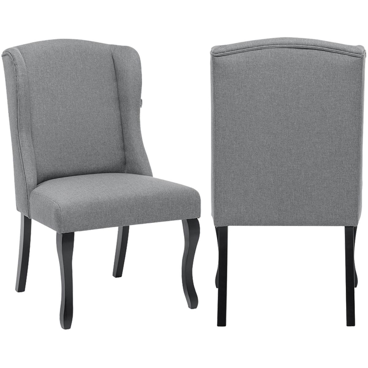Linen Dining Chair Set Of 2 - Grey – image 8