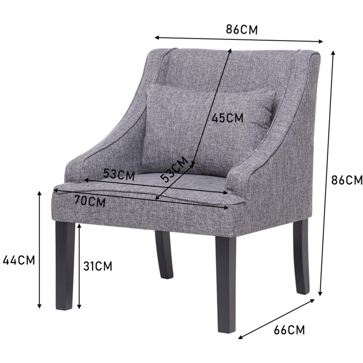 Linen Accent Dining Chair - Grey – image 4