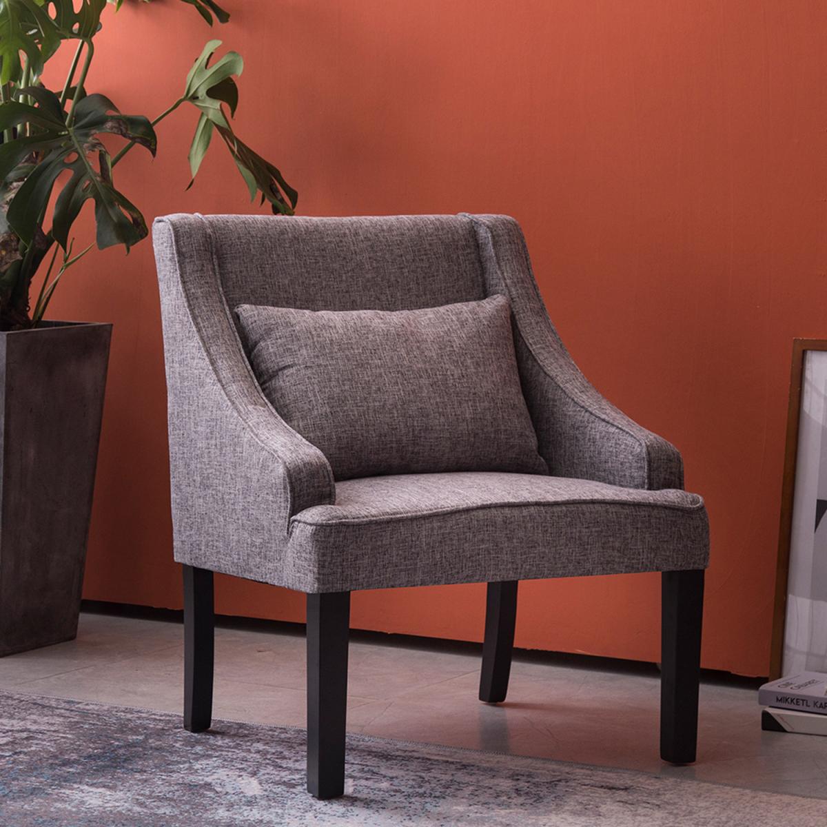 Linen Accent Dining Chair - Grey – image 6