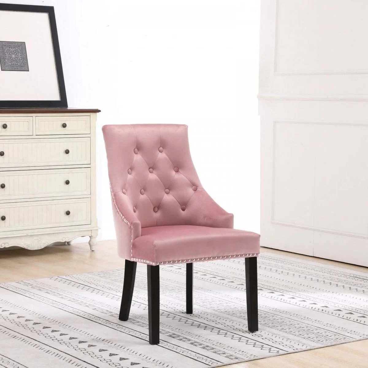 Neo Studded Velvet Dining Chair - Midnight Blue – image 5