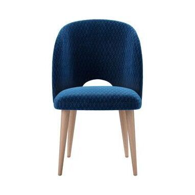 Darcy Dining Chair in Royal Blue Velvet Jacquard – image 1