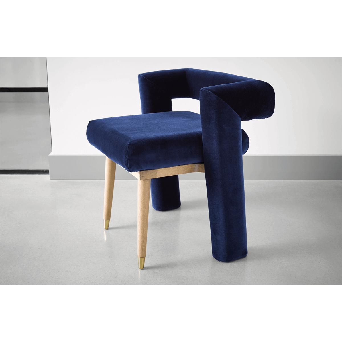 Fonda Dining Chair in Fawn Aquaclean Clever Velvet – image 5