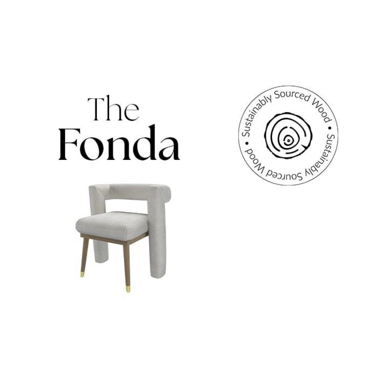 Fonda Dining Chair in Fawn Aquaclean Clever Velvet – image 7