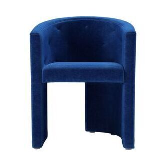 Coco Dining Chair in Cobalt Smart Velvet – image 1