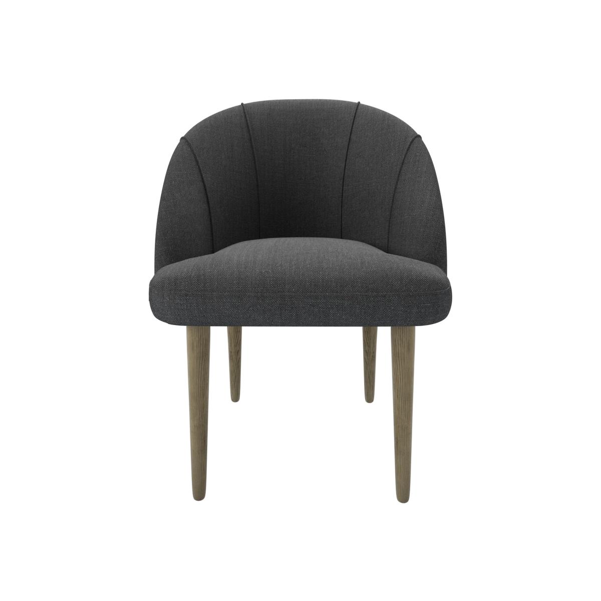 Piper Dining Chair in Charcoal Brushed Linen Cotton - sofa.com – image 1