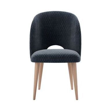 Darcy Dining Chair in Gunmetal Velvet Jacquard – image 1