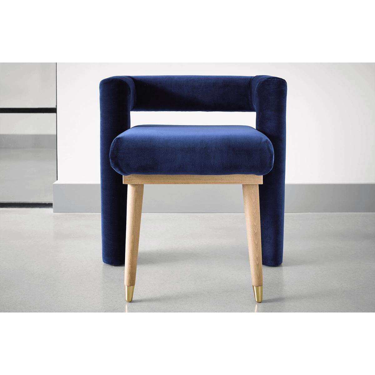 Fonda Dining Chair in Skyfall Cotton Matt Velvet – image 3