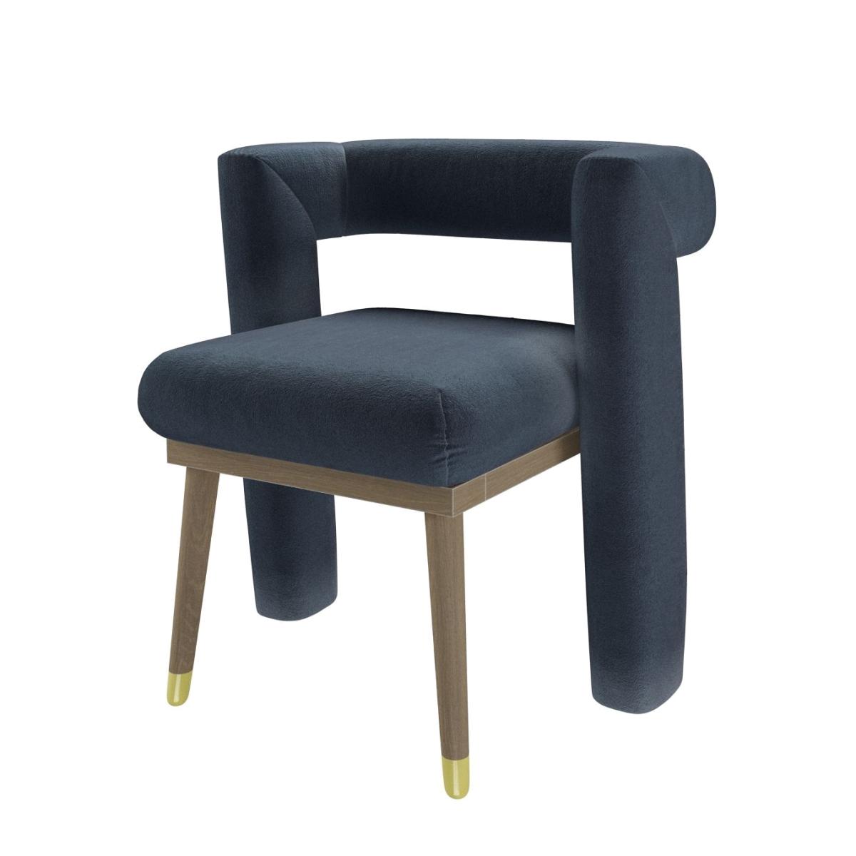 Fonda Dining Chair in Skyfall Cotton Matt Velvet – image 1