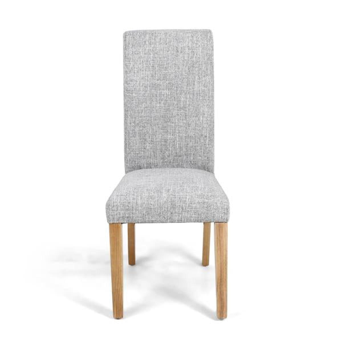 Shankar Karta Scroll Back Flax Effect Grey Weave Dining Chair (2pk) – image 4