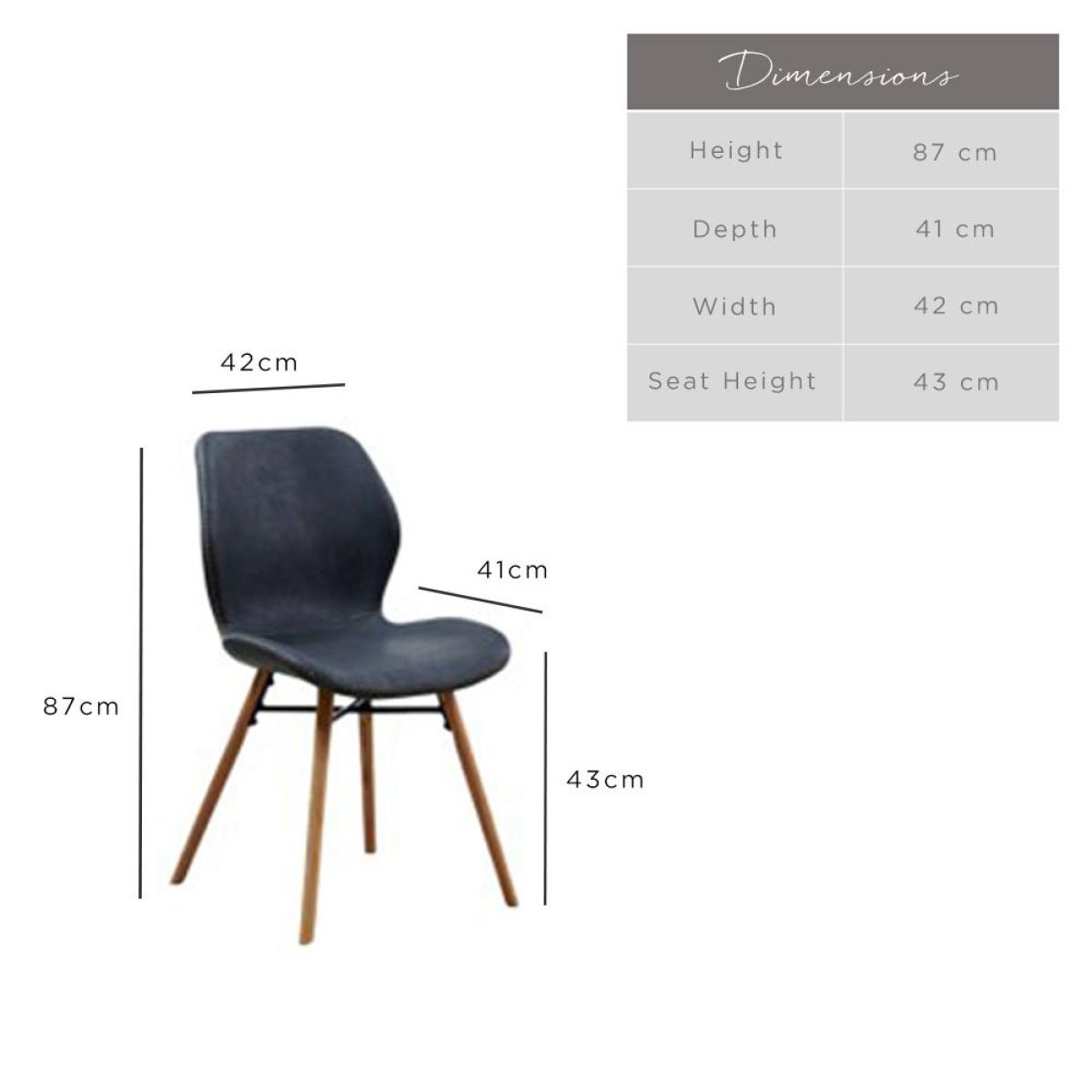 Durada Dining Chair - Dark Grey Set of 2 – image 7