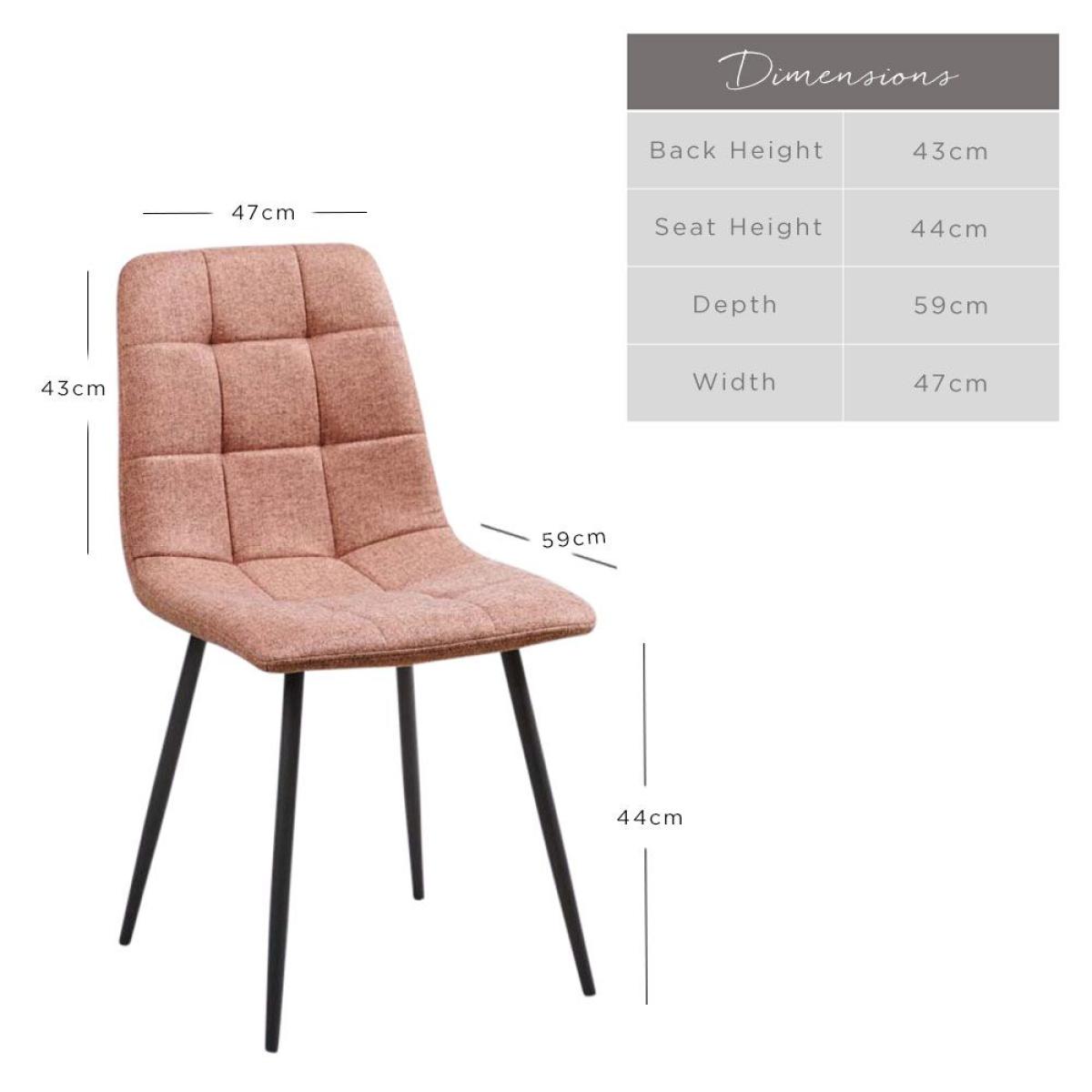 Orbit Dining Chair Terracotta Set of 2 – image 9