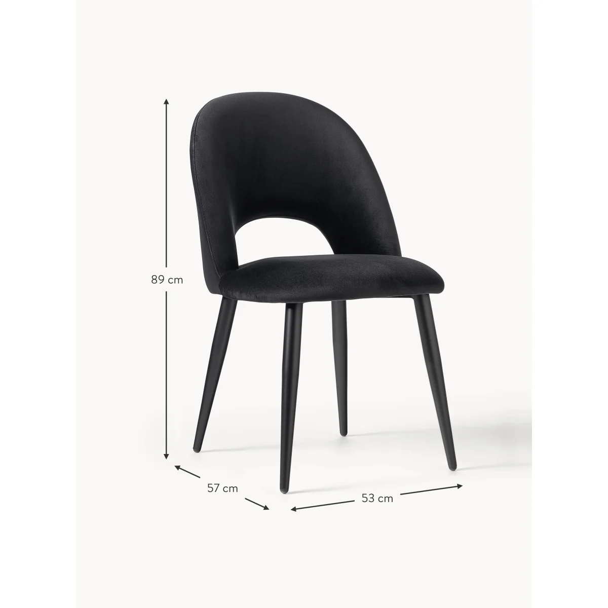 Velvet Upholstered Chair Rachel – image 7