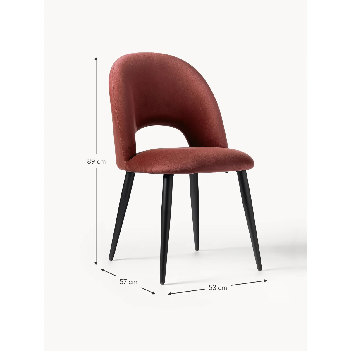 Velvet Upholstered Chair Rachel – image 9