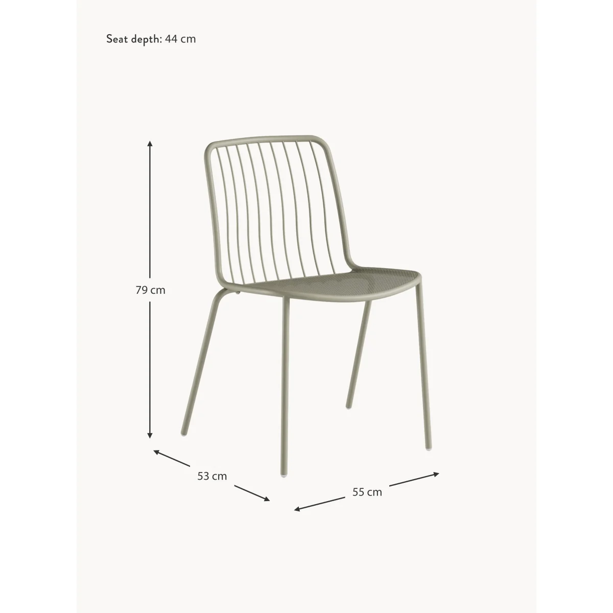 Stackable Garden Chairs Alisea, Set of 2 – image 2